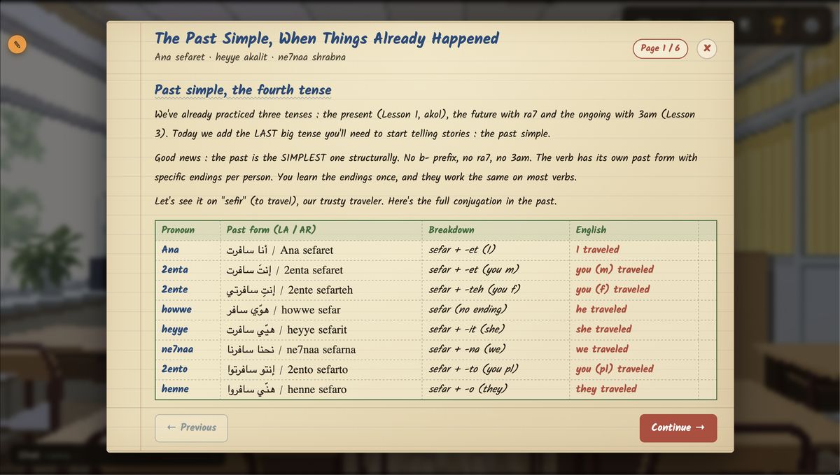 A grammar lesson at the school